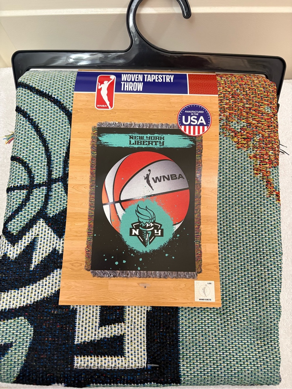 New York Liberty WNBA Woven Tapestry Throw Blanket